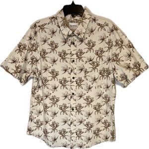 Men’s Floral Short-Sleeve Button Down Good Fellow & Co Large Slim-Fit.